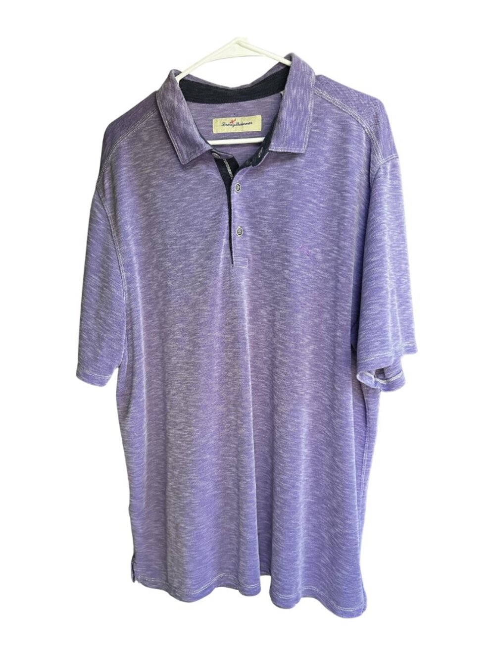Tommy Bahama Men's XXL Purple Short-Sleeve Polo Shirt Vacation Travel Casual